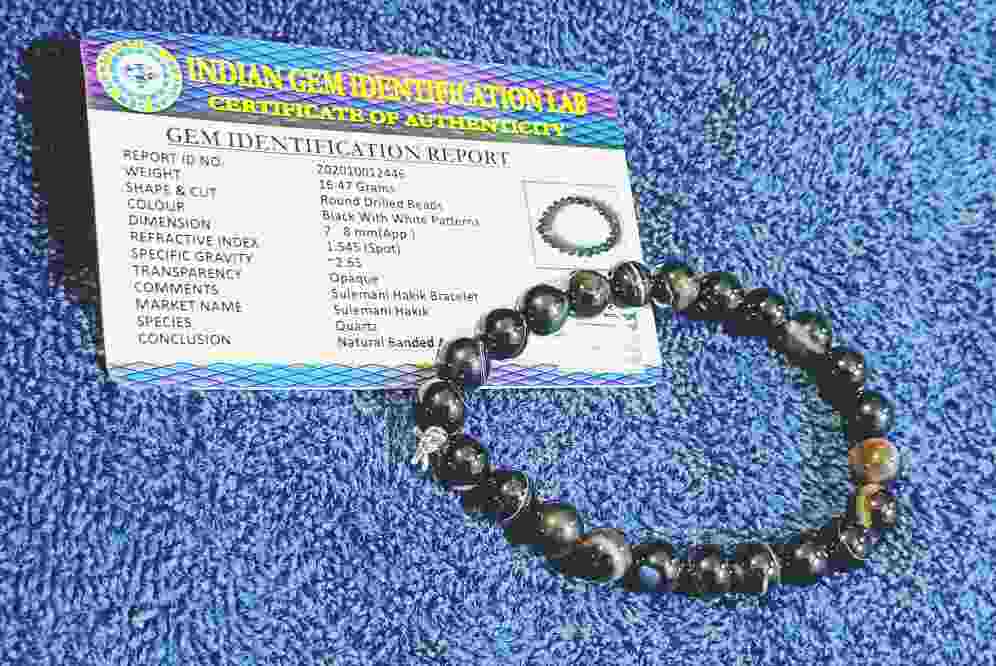 Mantrit Energized Sulemani Hakik Bracelet Certified Very Effective Original